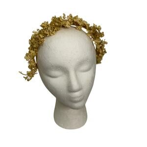 Vintage 1960s Girls Yellow Floral Headband